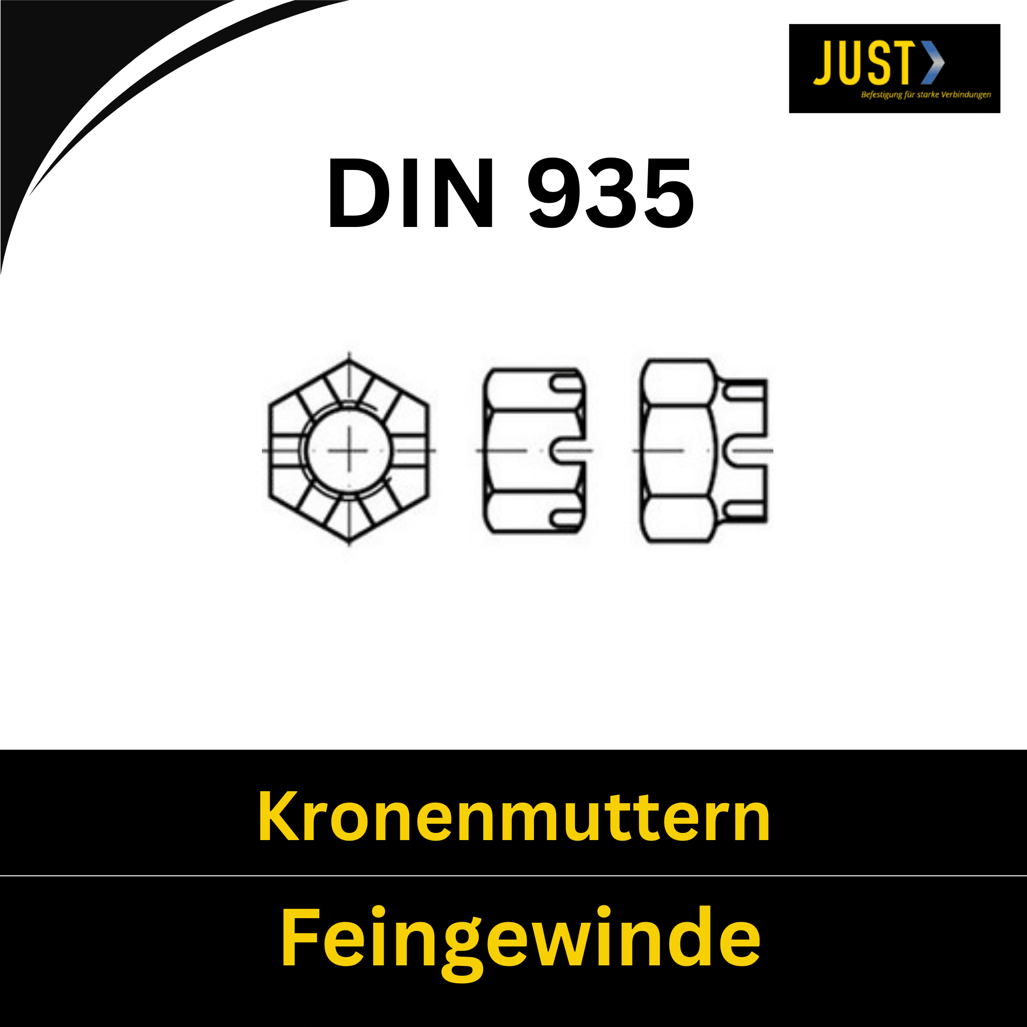 Bild für Kategorie DIN 935 Kronenmuttern ➤ Feingewinde